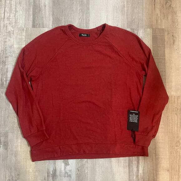 NWT Michael Lauren James Sweatshirt in Burgundy . - size M - Picture 6 of 13